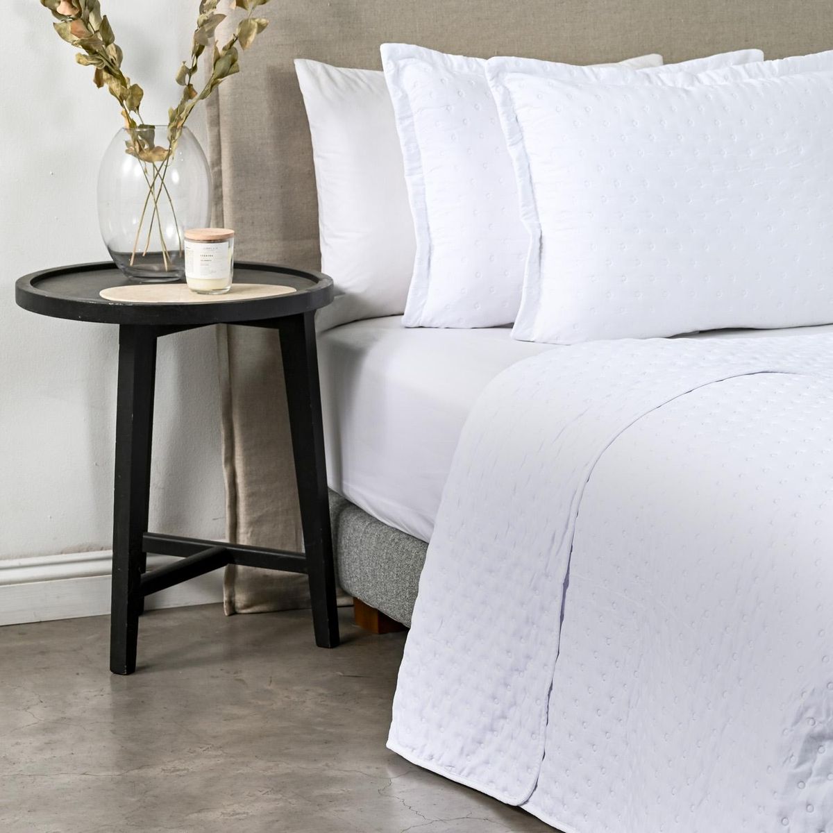 CANNON - Quilt 2 Plazas Dots Heatpress Blanco Cannon