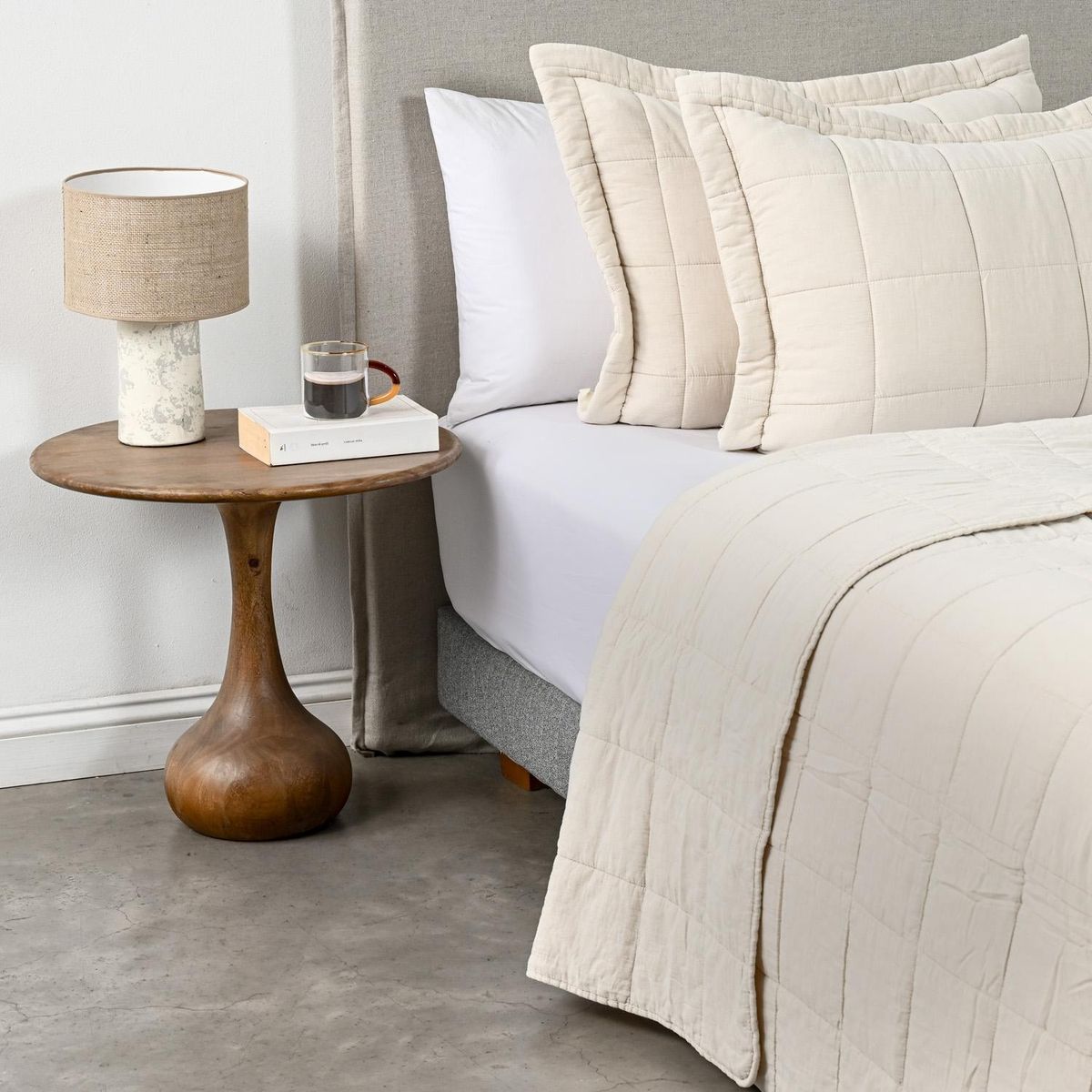 CANNON - Quilt 2 Plazas Liso Block Beige Cannon