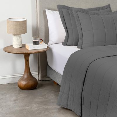 Imagen 2 del producto Quilt 2 Plazas Liso Block Gris