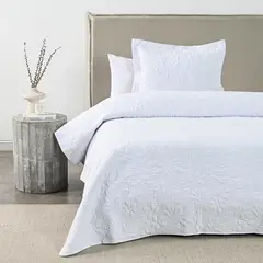 CANNON - Quilt 1.5 Plazas Liso Garden White