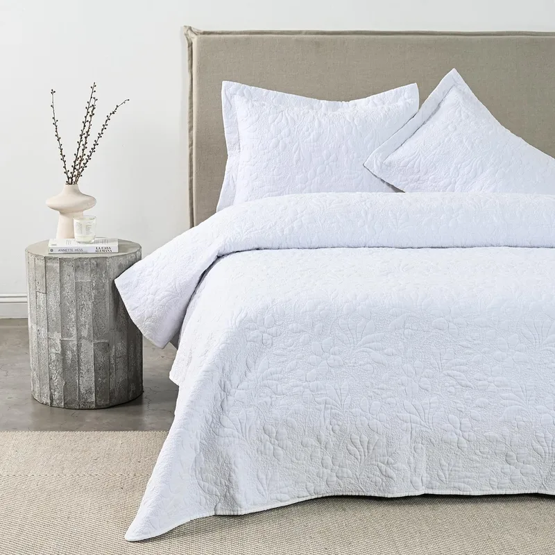 CANNON - Quilt 2 Plazas Liso Garden White Cannon
