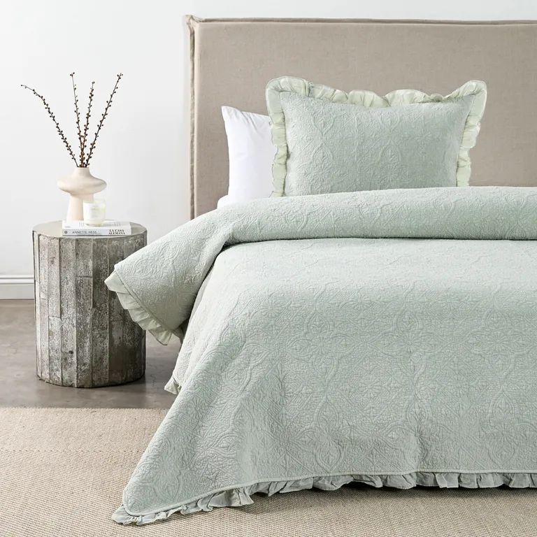 Cubrecama Liso Ruffle