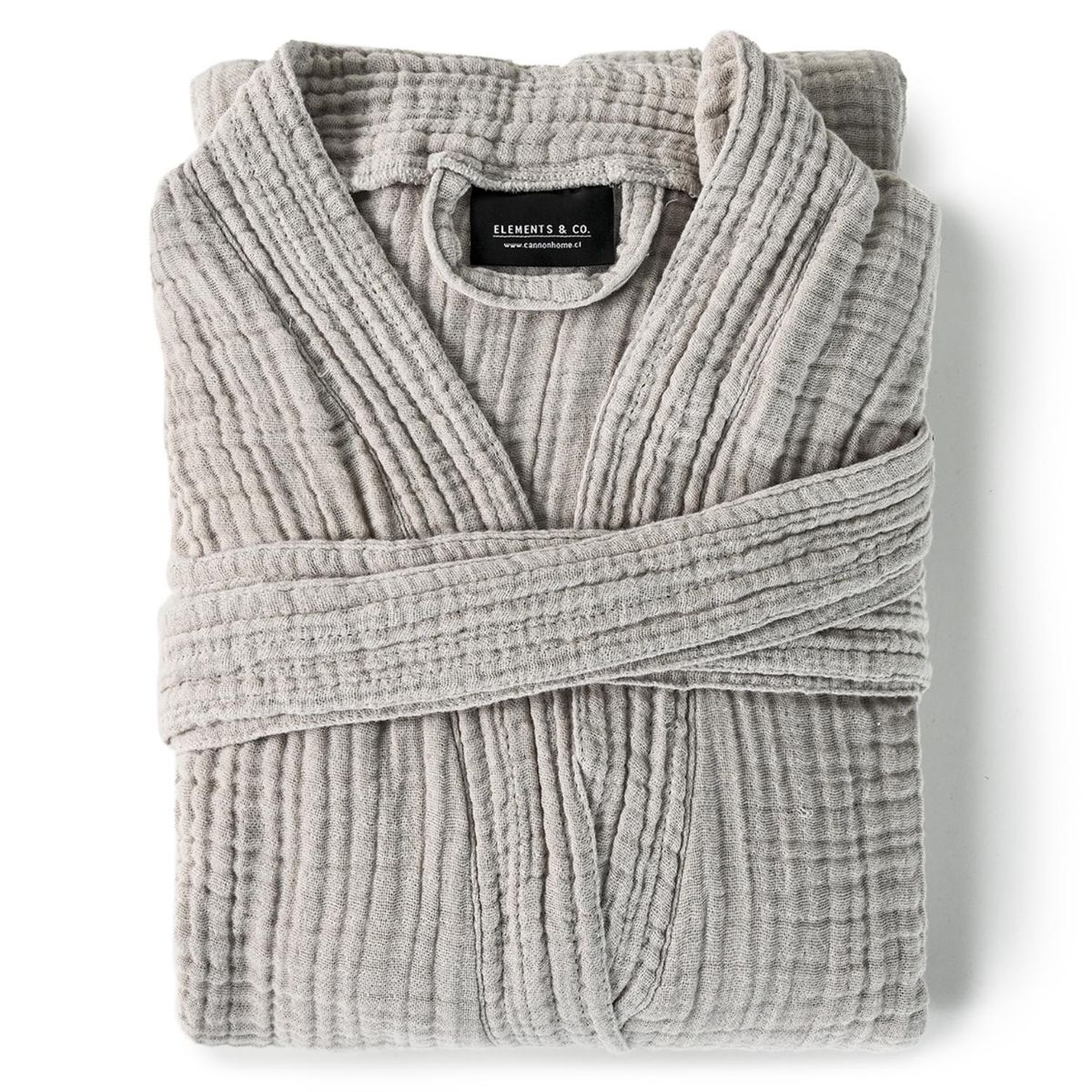 CANNON - Bata Baño Gauze Greige S-M Cannon