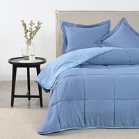 Plumón 2 Plazas Bicolor Azul