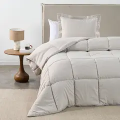 CANNON - Plumón 1.5 Plazas Liso Softwash Beige