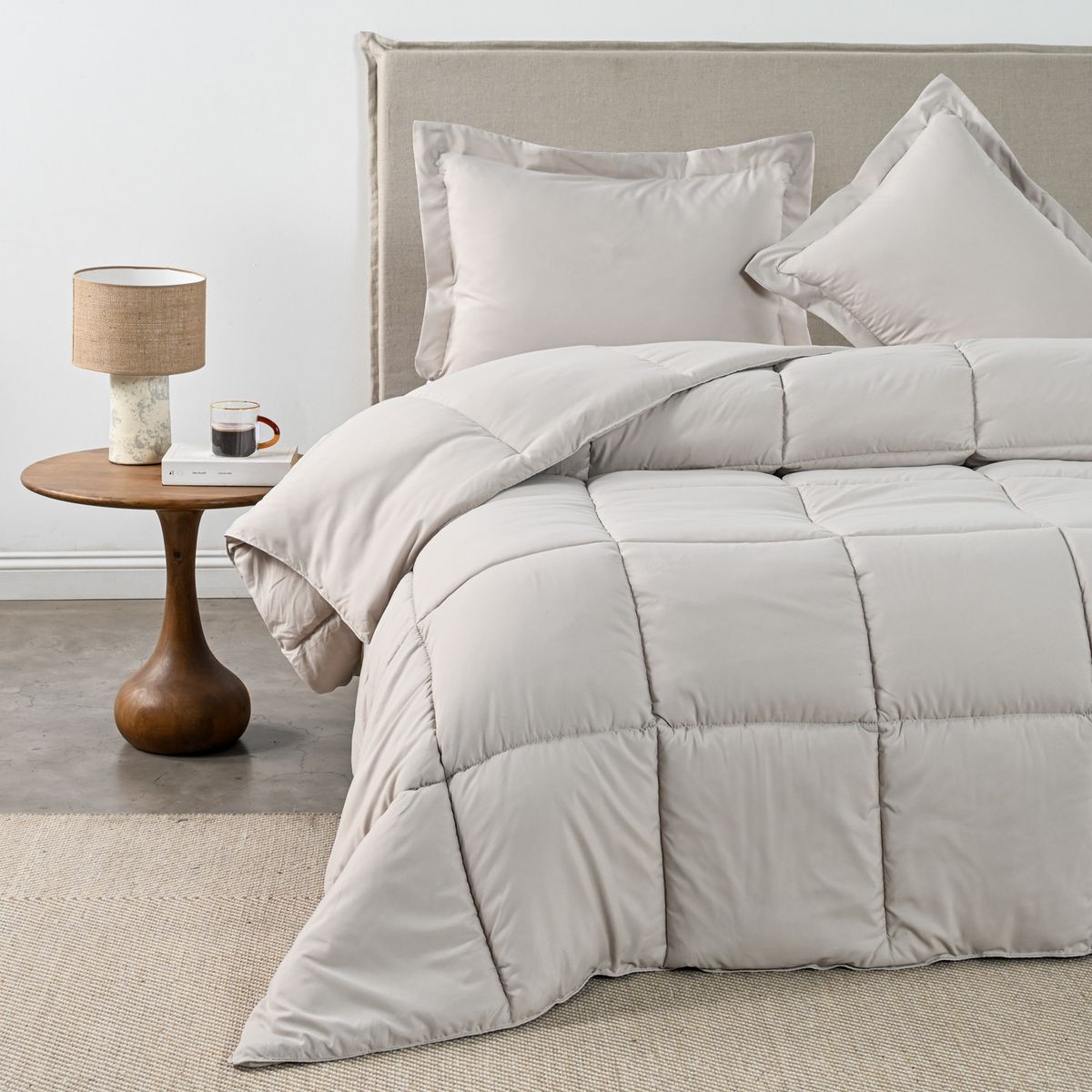 CANNON - Plumón 2 Plazas Liso Softwash Beige Cannon