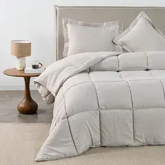 CANNON - Plumón 2 Plazas Liso Softwash Beige