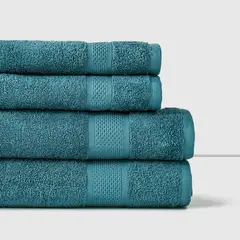 AMERICAN FAMILY - Set 4 Toallas Turquesa Cannon