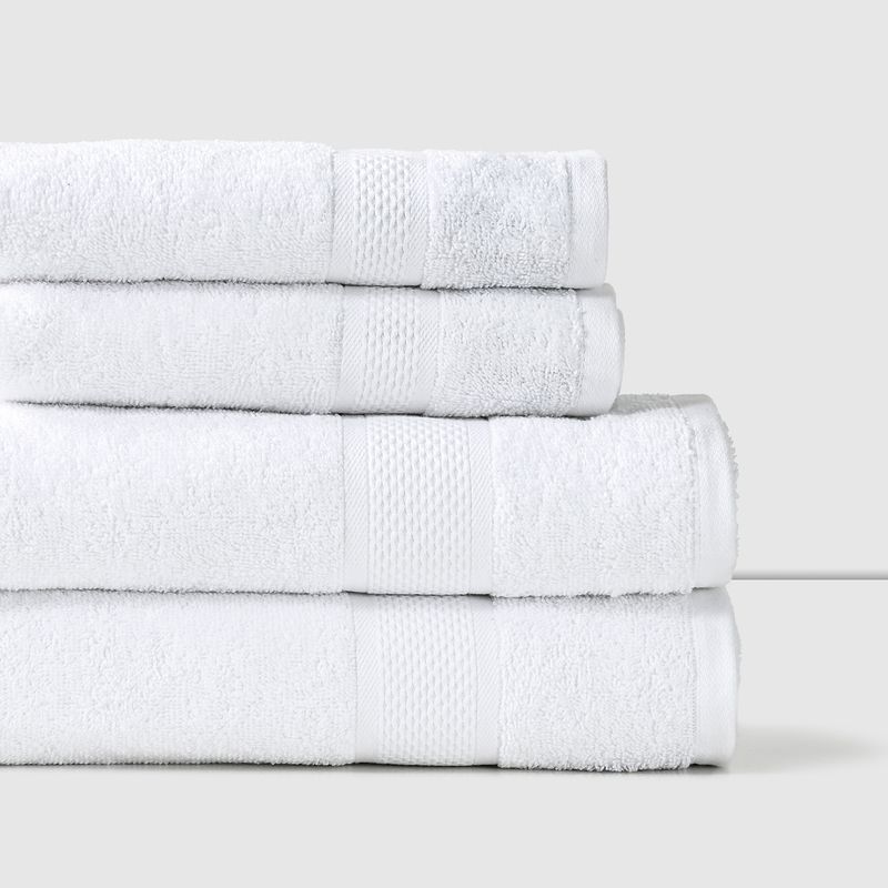 AMERICAN FAMILY - Set 4 Toallas Blanco Cannon