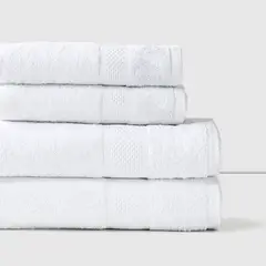 AMERICAN FAMILY - Set 4 Toallas Blanco Cannon