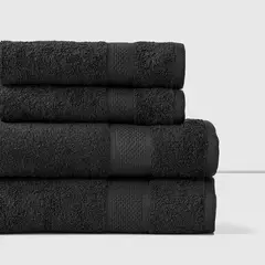 AMERICAN FAMILY - Set 4 Toallas Negro Cannon