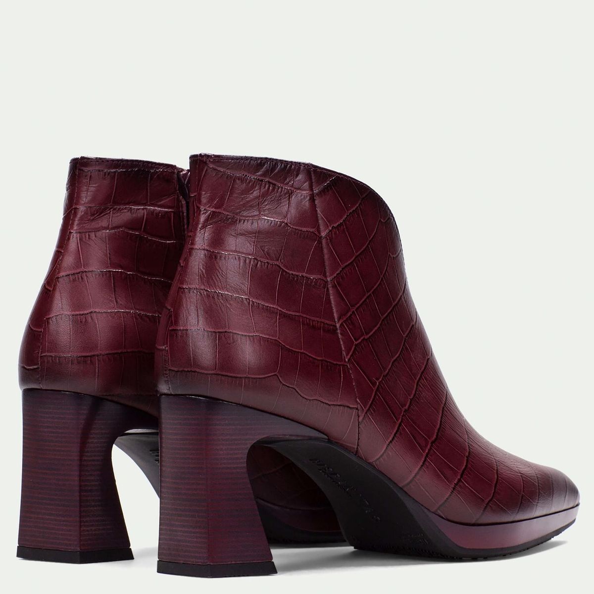 HISPANITAS - Botín Mujer Cuero Burdeo Hispanitas