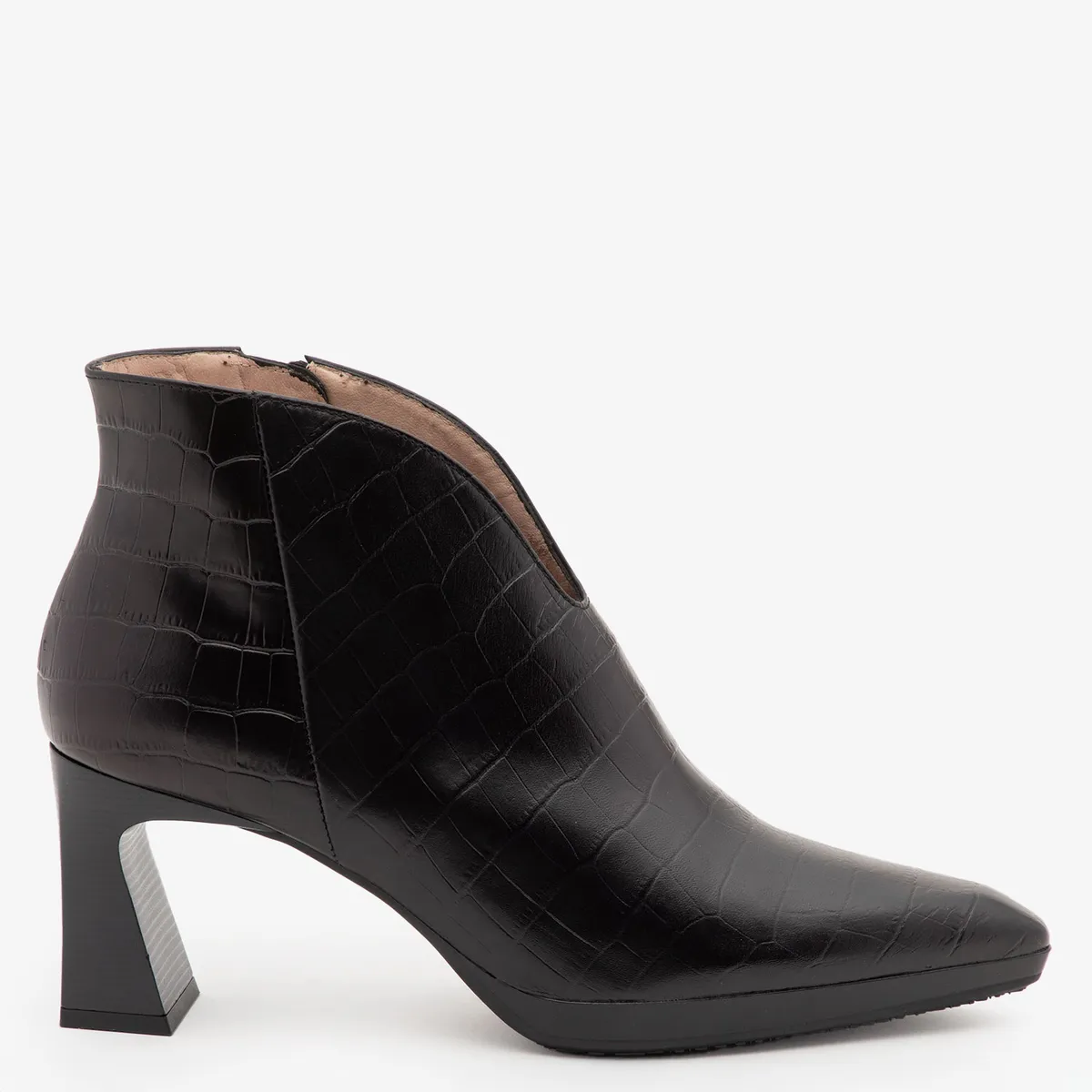 HISPANITAS - Botín Mujer Cuero Negro Hispanitas