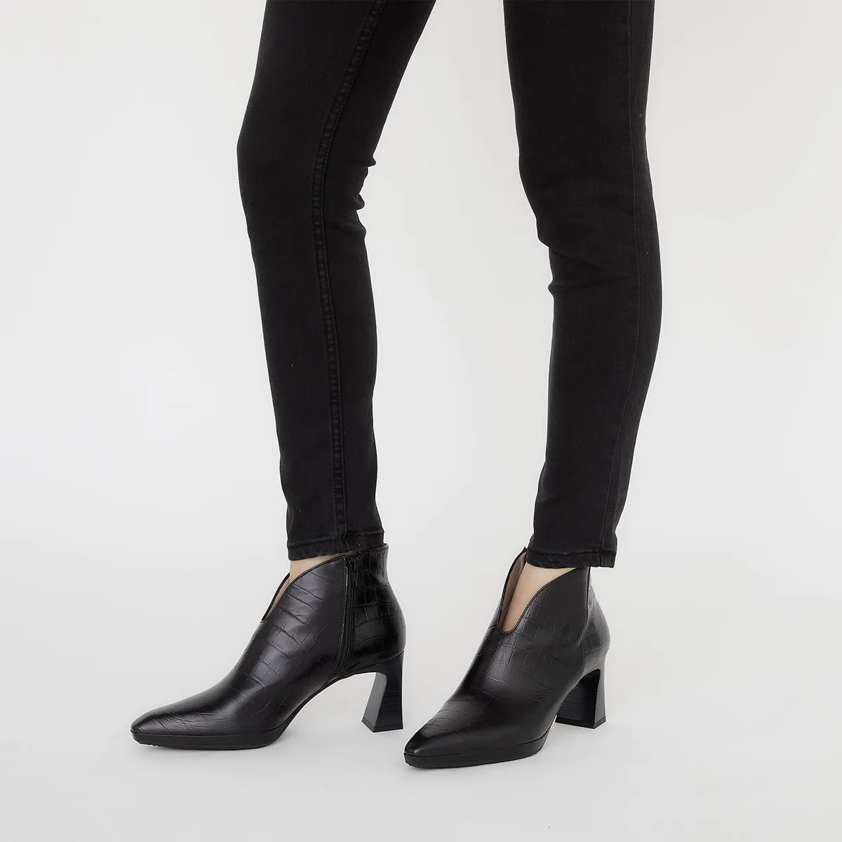 HISPANITAS - Botín Mujer Cuero Negro Hispanitas