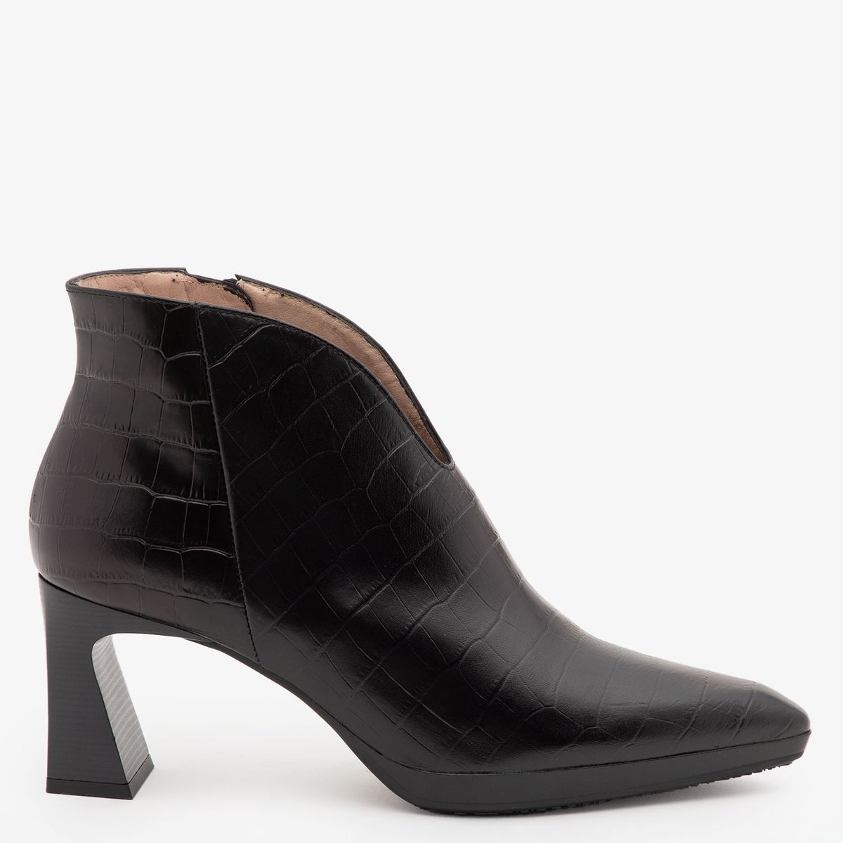 HISPANITAS - Botín Mujer Cuero Negro Hispanitas