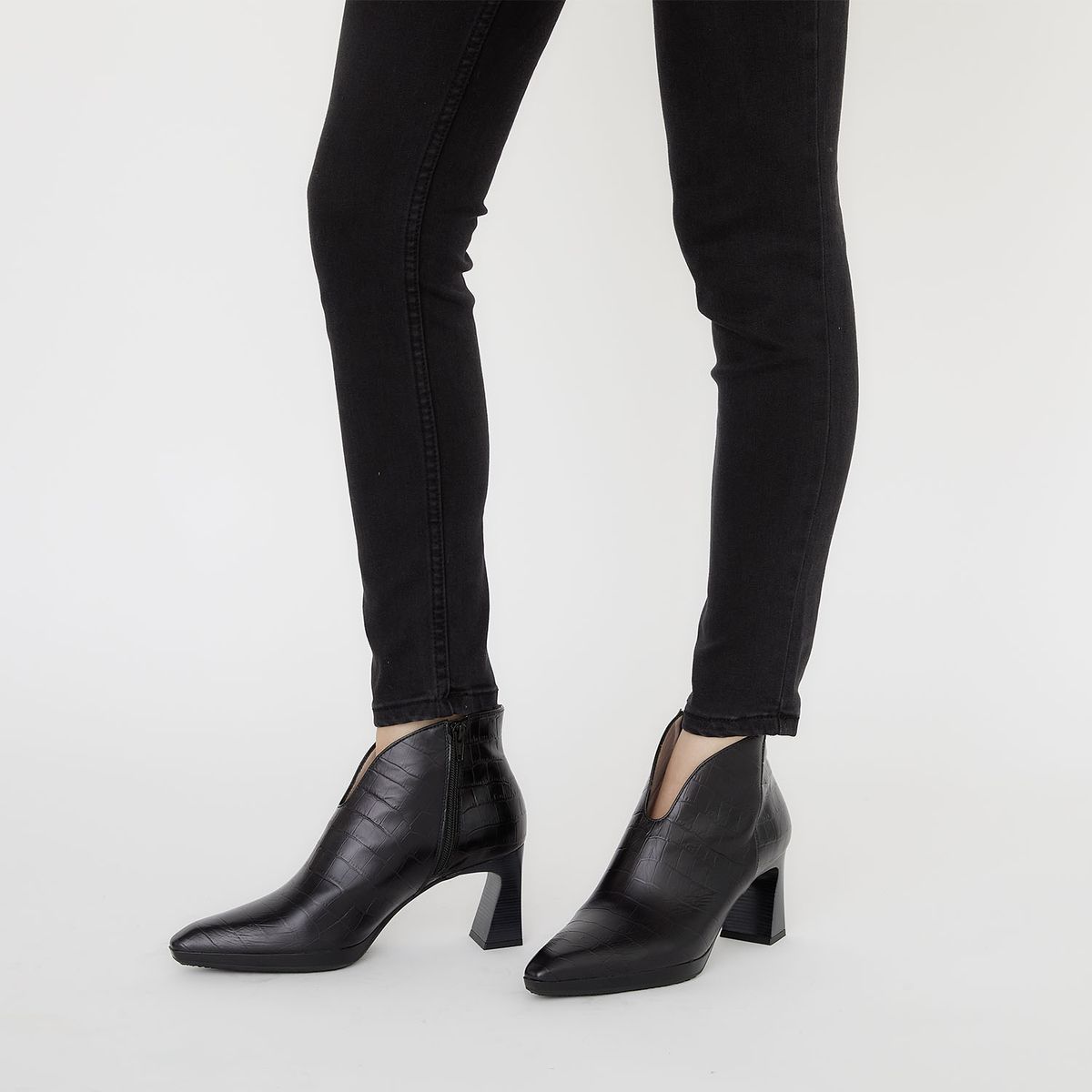 HISPANITAS - Botín Mujer Cuero Negro Hispanitas