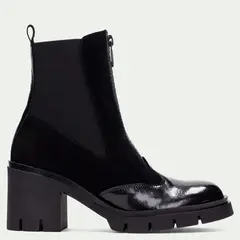 HISPANITAS - Botín Mujer Cuero Negro