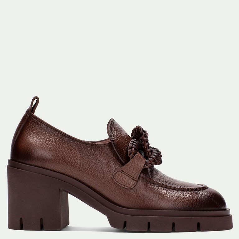 HISPANITAS Zapato Casual Mujer Cuero Café