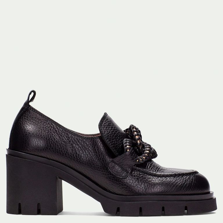 HISPANITAS Zapato Casual Mujer Cuero Negro