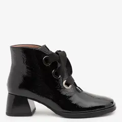 HISPANITAS - Botín Mujer Cuero Negro