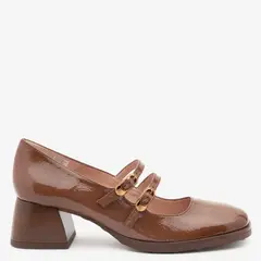 HISPANITAS - Zapato Casual Mujer Cuero Café