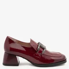 HISPANITAS - Zapato Casual Mujer Cuero Burdeo