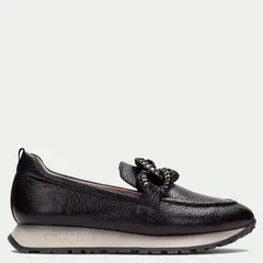 HISPANITAS - Mocasín Mujer Cuero Negro