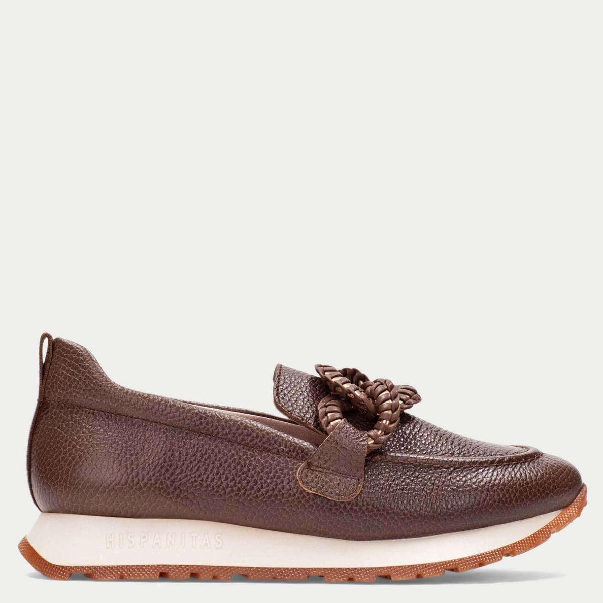 HISPANITAS - Mocasín Mujer Cuero Café Hispanitas