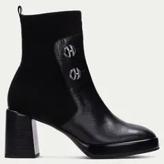 HISPANITAS - Botín Mujer Cuero Negro