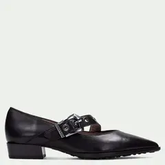 HISPANITAS - Ballerina Mujer Cuero Negro