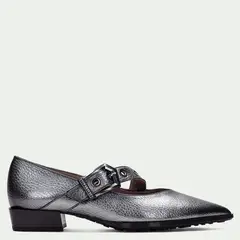 HISPANITAS - Ballerina Mujer Cuero Gris