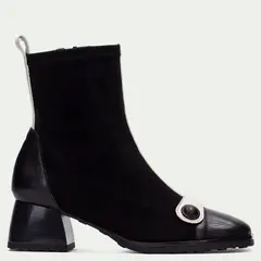 HISPANITAS - Botín Mujer Cuero Negro