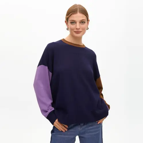 LOLA CASADEMUNT - Chaleco Tricolor Manga Abullonada Mujer