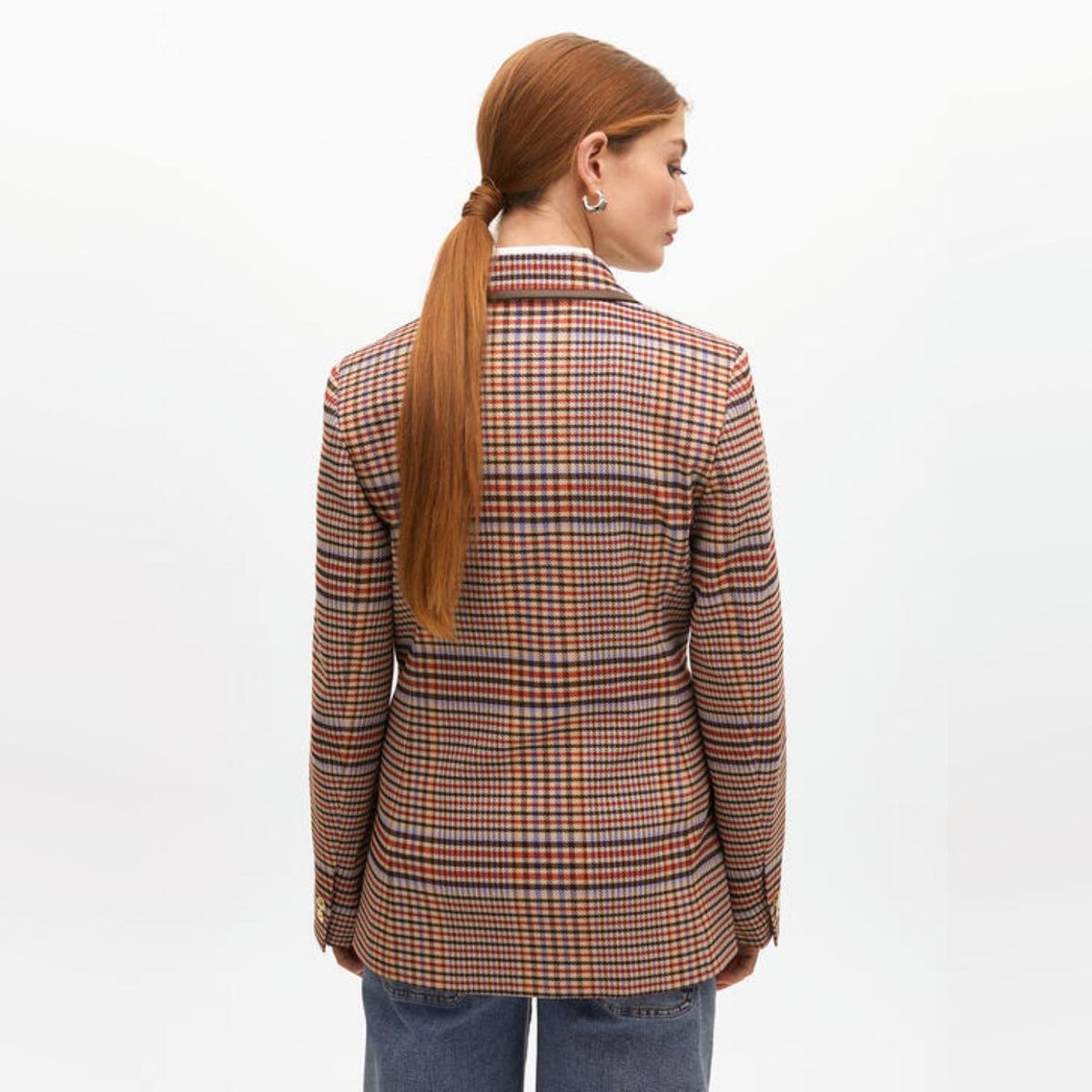 LOLA CASADEMUNT - Blazer Cuadros Con Botones Mujer Lola Casademunt