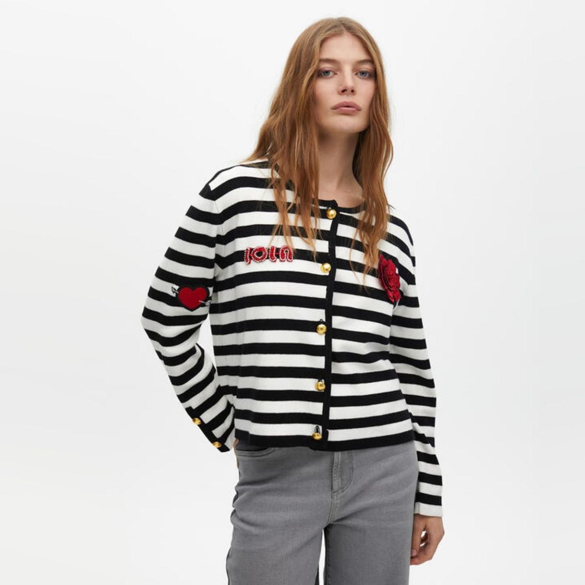 LOLA CASADEMUNT - Chaleco Estampado Rayas Abotonado Mujer Lola Casademunt