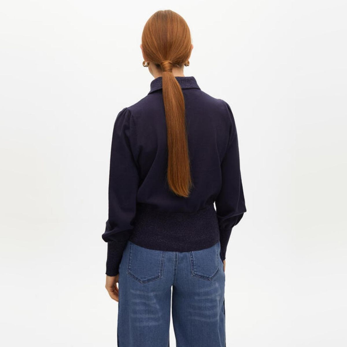 LOLA CASADEMUNT - Chaleco Manga Abullonada Cuello Polo Mujer Lola Casademunt