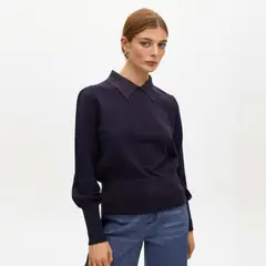 LOLA CASADEMUNT - Chaleco Manga Abullonada Cuello Polo Mujer