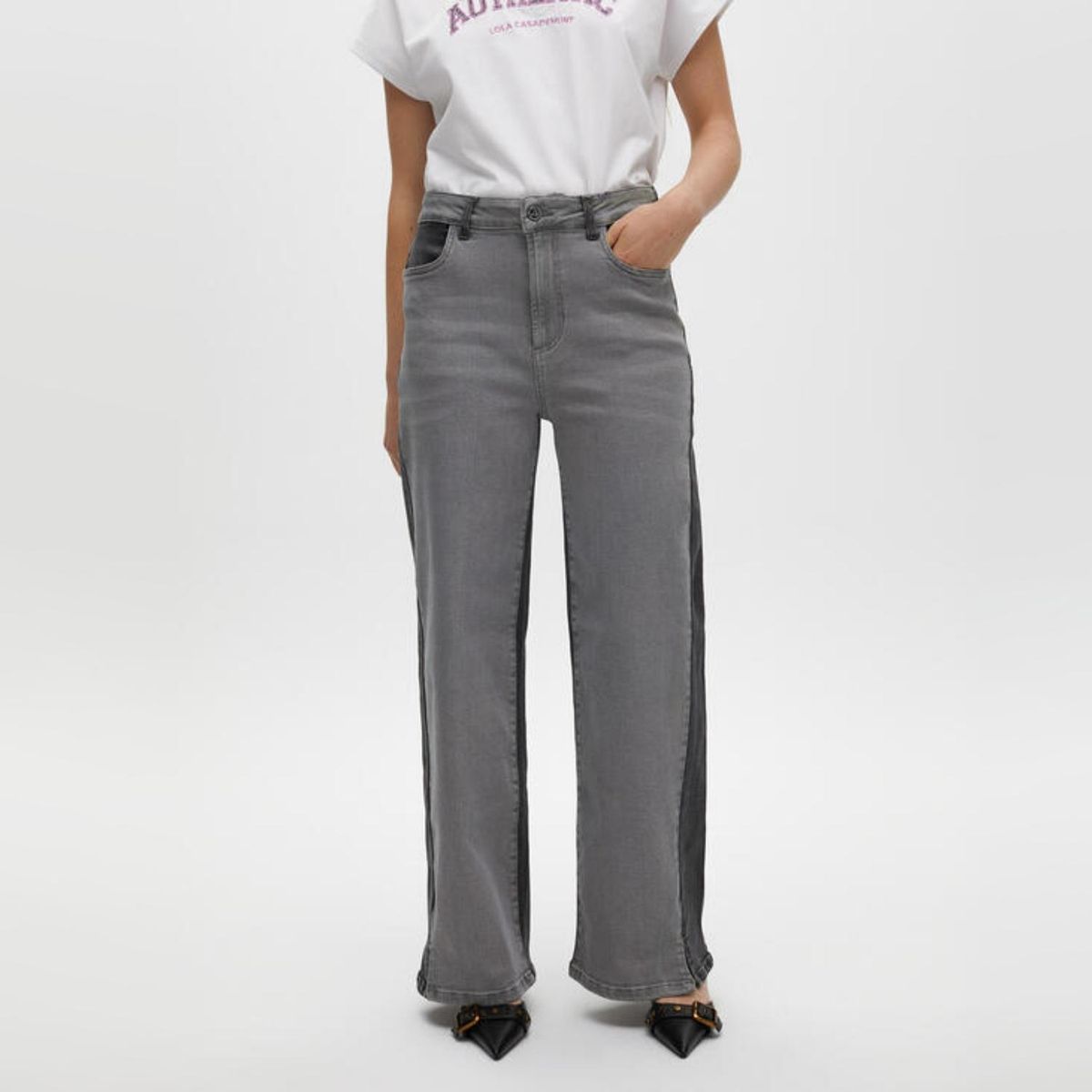 LOLA CASADEMUNT - Pantalón Wideleg Bicolor Mujer Lola Casademunt