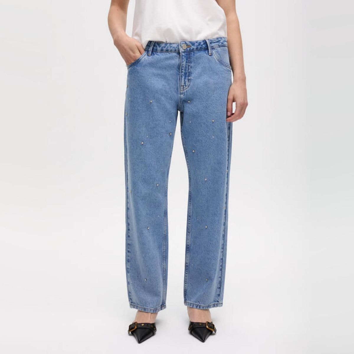 LOLA CASADEMUNT - Pantalón Denim Brillantes Mujer Lola Casademunt