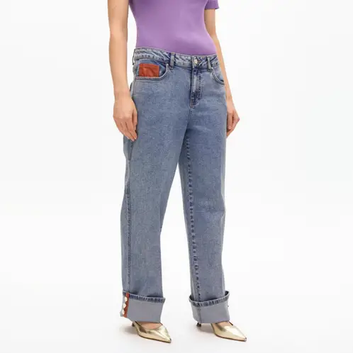 LOLA CASADEMUNT - Pantalón Wideleg Doble Bajo Mujer