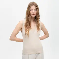 LOLA CASADEMUNT - Top sin Mangas Efecto Lurex Mujer