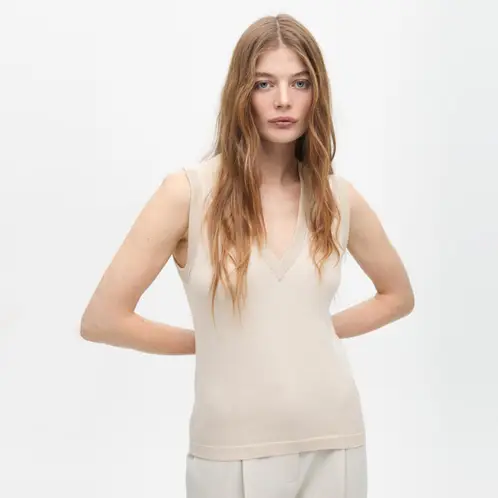 LOLA CASADEMUNT - Top sin Mangas Efecto Lurex Mujer