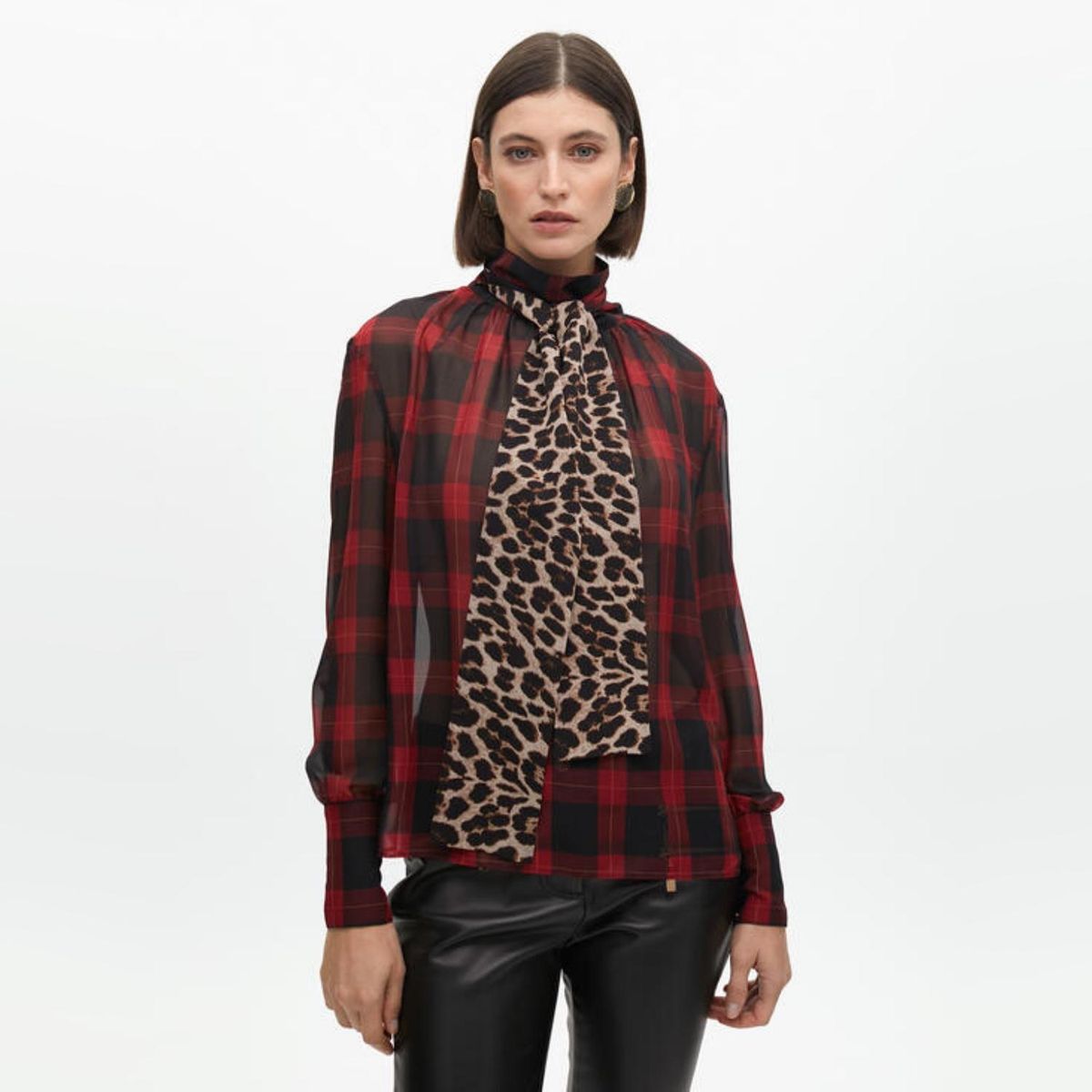LOLA CASADEMUNT - Blusa Estampada Lazo Animal Print Mujer Lola Casademunt