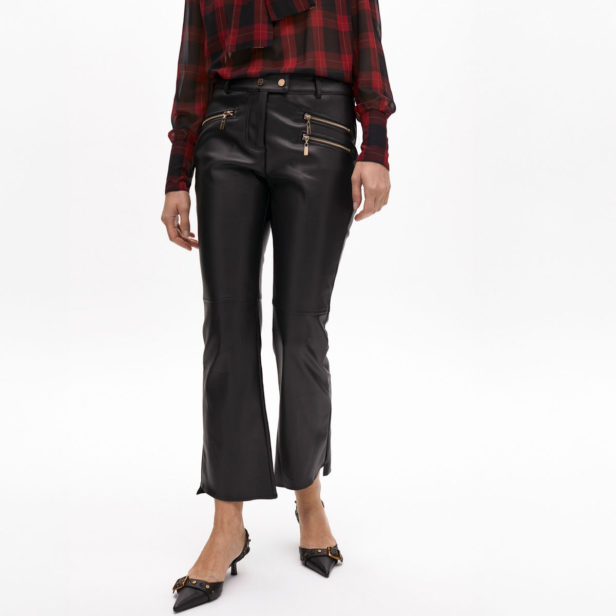 LOLA CASADEMUNT - Pantalón Efecto Piel Cremalleras Mujer Lola Casademunt