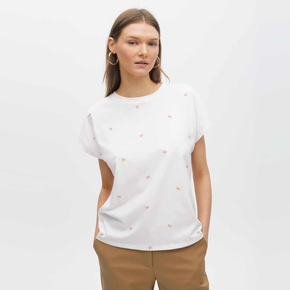 LOLA CASADEMUNT - Polera Detalles Bordados 100% Algodón Mujer Lola Casademunt