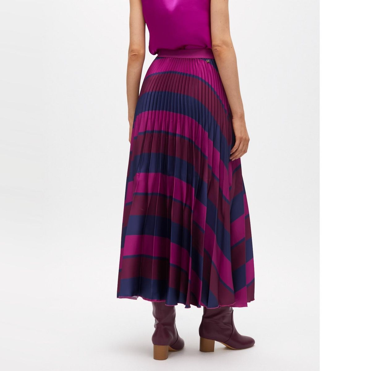 LOLA CASADEMUNT - Falda Plisada Estampada Rayas Mujer Lola Casademunt