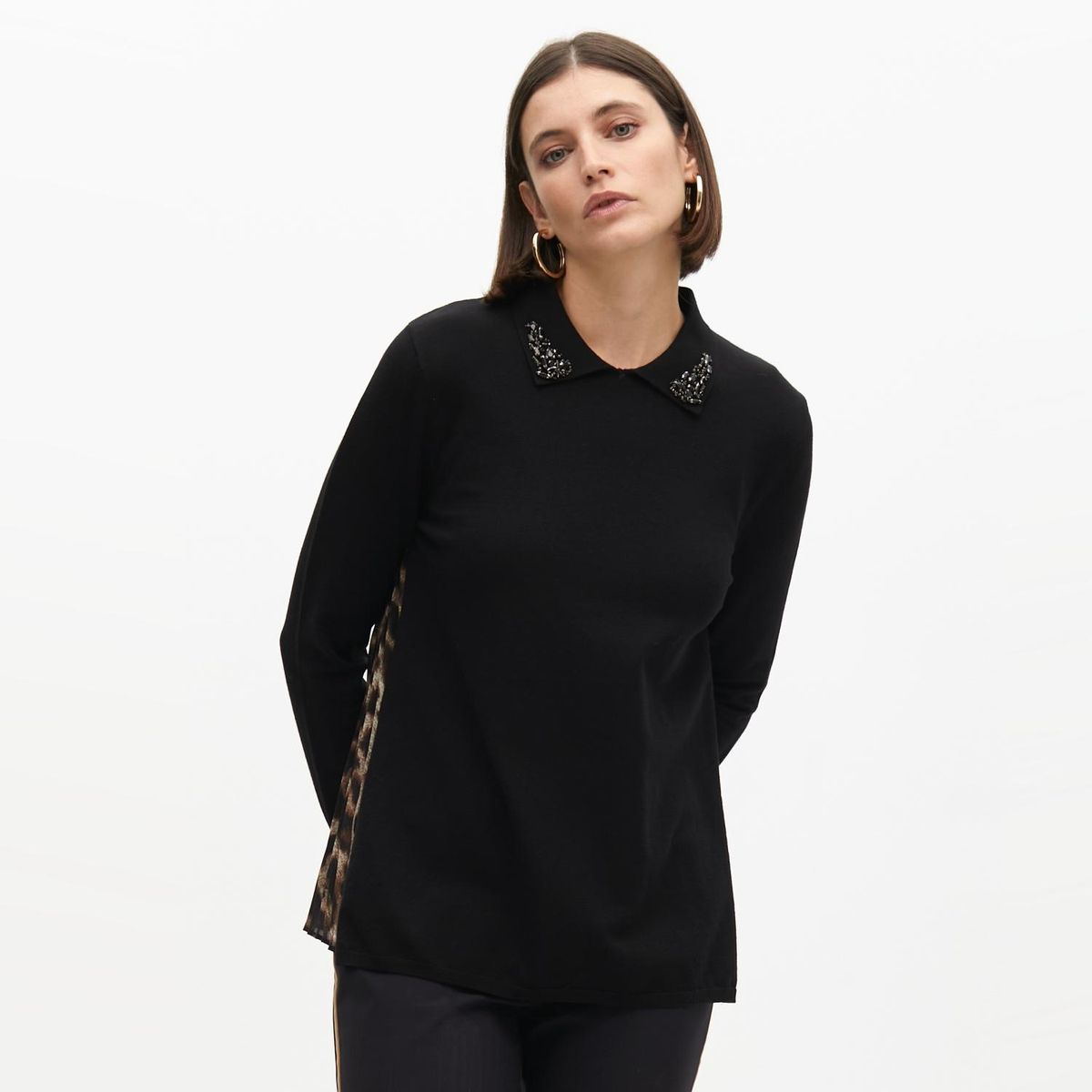 LOLA CASADEMUNT - Chaleco Detalle Plisado Animal Print Mujer Lola Casademunt