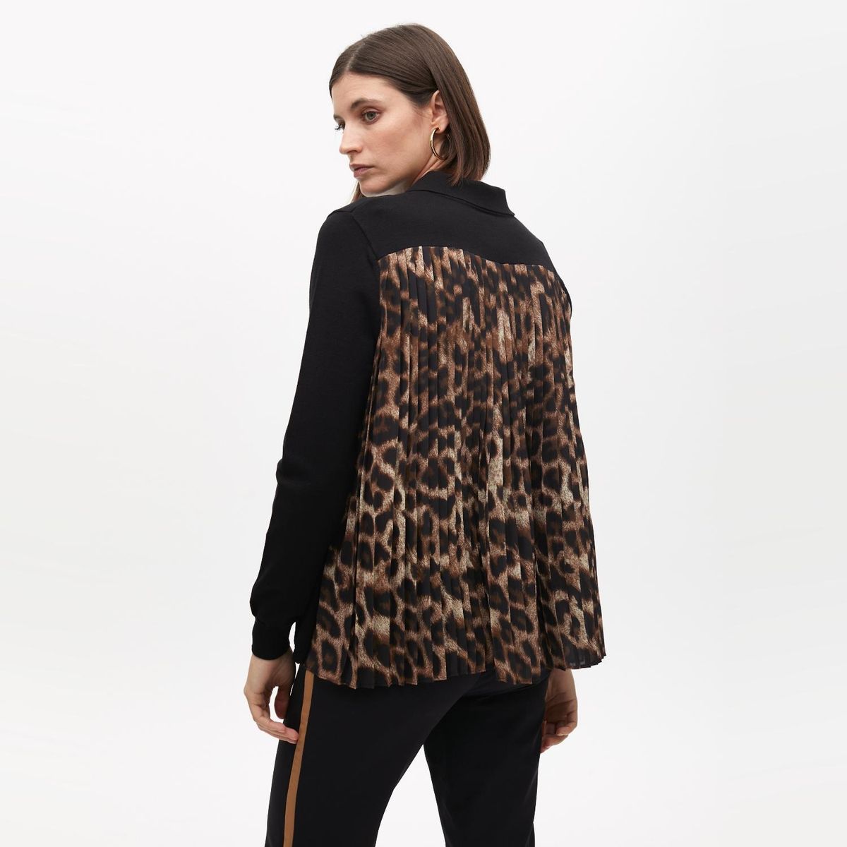 LOLA CASADEMUNT - Chaleco Detalle Plisado Animal Print Mujer Lola Casademunt
