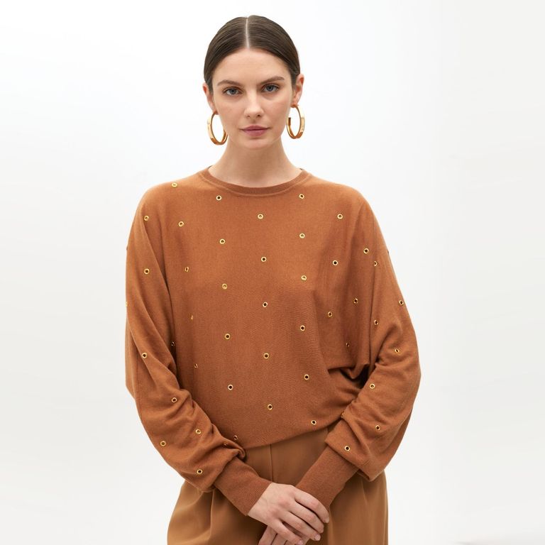 Chaleco con Eyelets Mujer