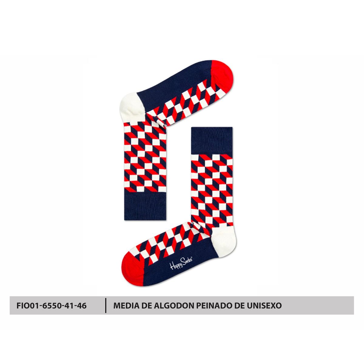 HAPPY SOCKS - Calcetín Algodón Filled Optic Hombre Happy Socks